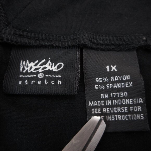 Y2K Mossimo Women's plus size 1X Top Twist Front Black V-neck Short Sleeve NWT - Picture 4 of 8